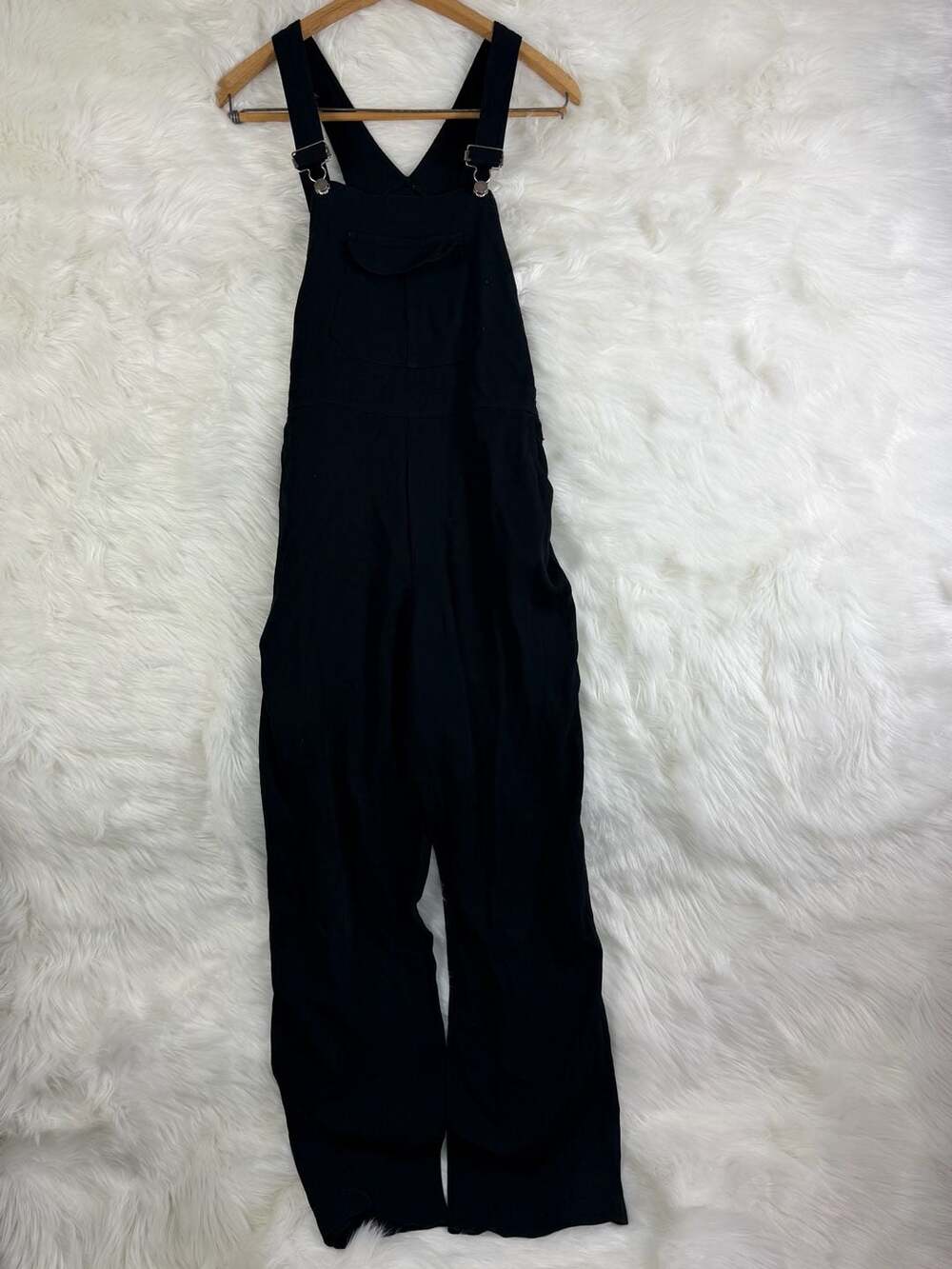 Vintage Garfield & Marks Black Ribbed Overalls Small